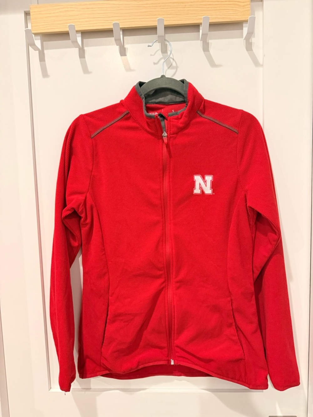 Antigua Red Full-Zip Women's Jacket with White 'N' Logo